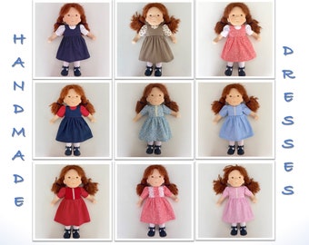 Handmade Waldorf Doll Dresses for 15-16" Dolls - Cotton Doll Clothes with 9 Different Options