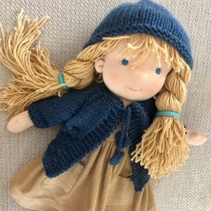 Handmade Waldorf Doll, Natural Birthday Gift, Express Shipping, Free "Customization" and "Embroidered Name on Clothes" Options