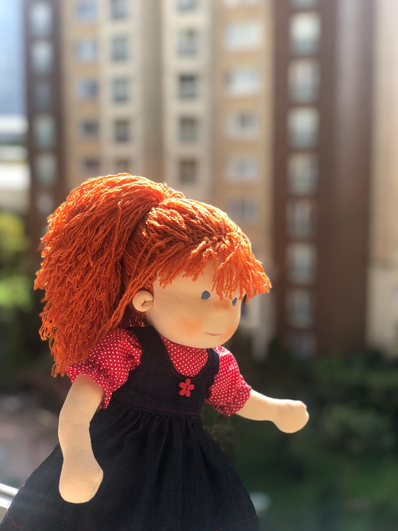 Redhead Waldorf Doll Handmade Soft Toy for Kids 16 Etsy
