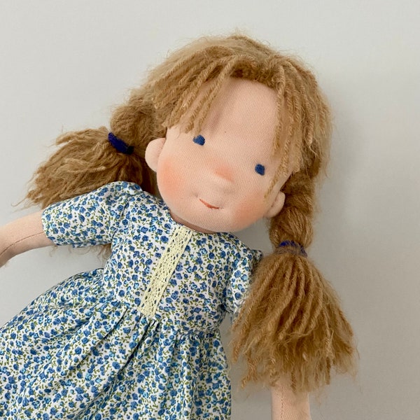 READY to SHIP 16' Handmade Waldorf Inspired Doll - The best Handmade and Natural Gift with Free Express Shipping....