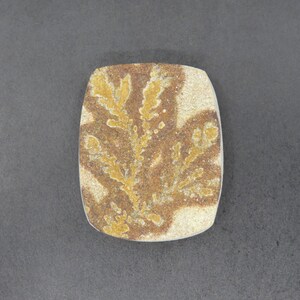 Rough Limestone Psilomelane Dendrite Cabochon 11.19g 26.8mm x 32.8mm - Loose Gemstone bild 3