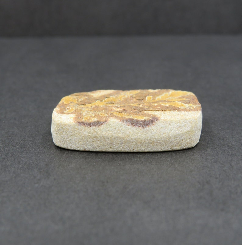 Rough Limestone Psilomelane Dendrite Cabochon 11.19g 26.8mm x 32.8mm - Loose Gemstone bild 4
