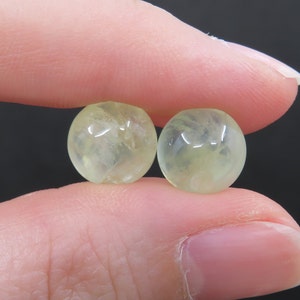 Seconds - 5 Round Green Prehnite Cabochons 5.27g 11mm, Loose Gemstone Lot bild 3