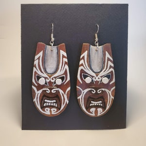 Hand painted African Mask Earrings