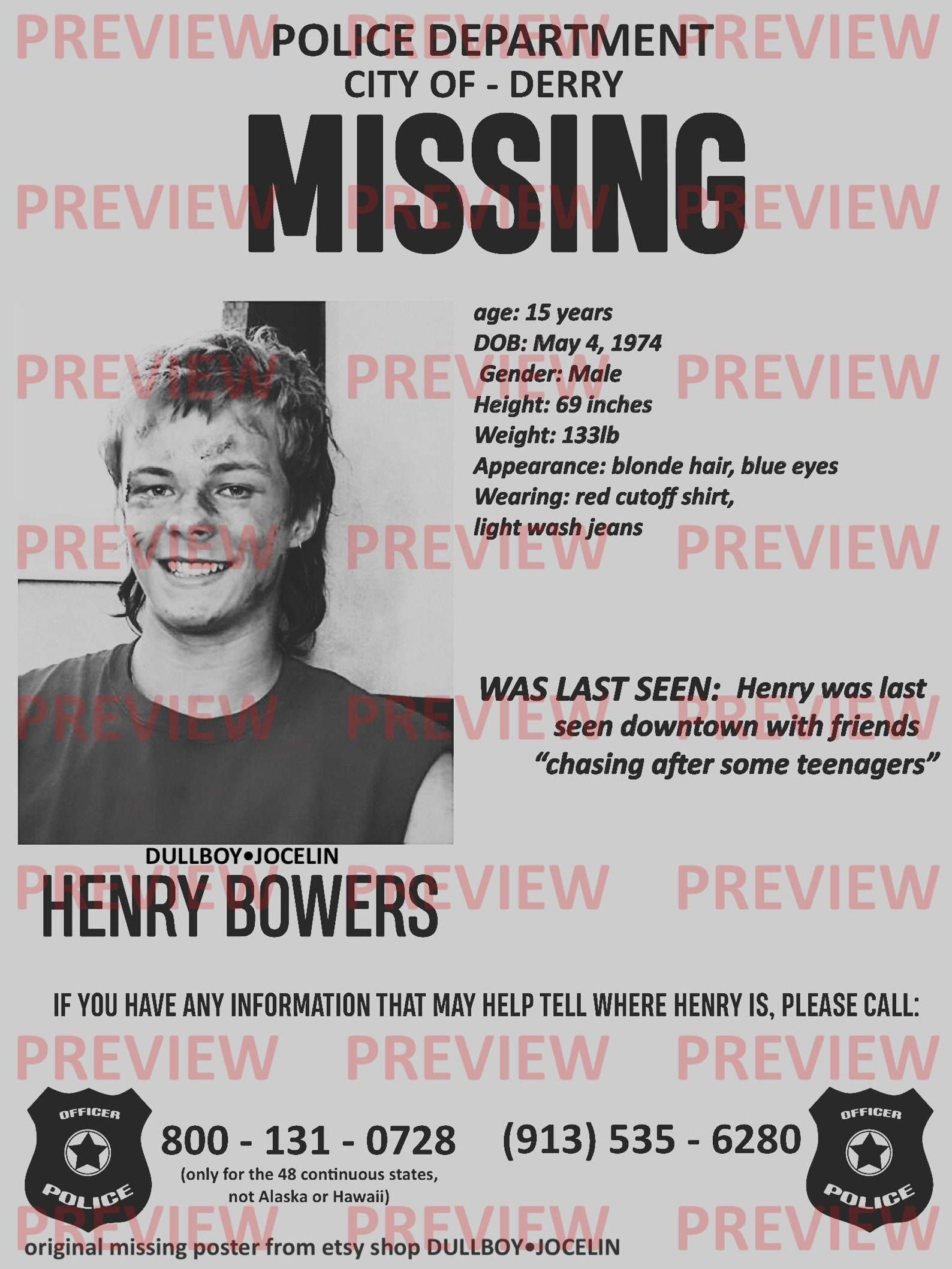 IT Chapter 1 Missing Posters | Etsy