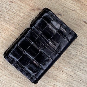 Black Leather Pouch /zippo Case/Compatible With Zippo Lighter/Handmade/Hand-stitched