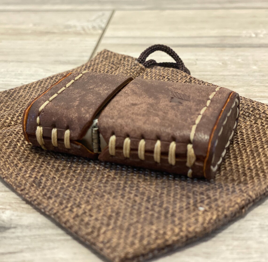 Zippo Leather Pouch/zippo With Zippo Etsy