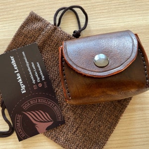 Porta cuffie in pelle Porta monete in pelle Organizzatore per cuffie Porta cuffie Custodia per cuffie in pelle