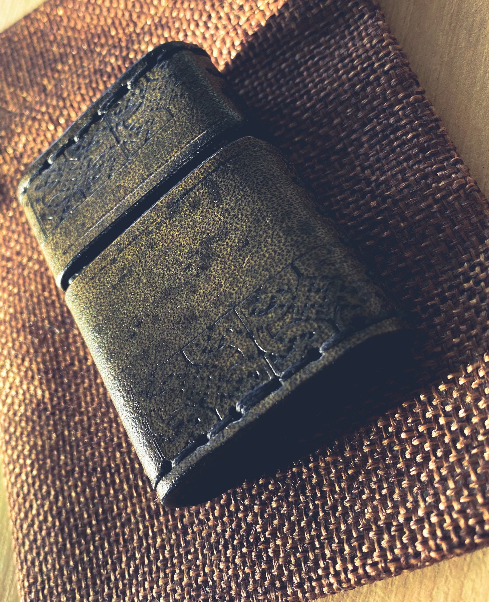 Leather Pouch Zippo Case /zippo With Zippo Lighter