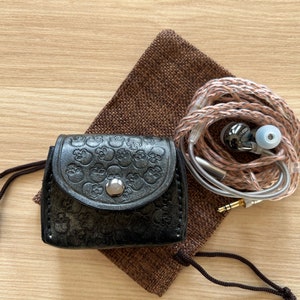 Porta cuffie in pelle Portamonete in pelle Organizer per cuffie Porta cuffie Custodia per cuffie Pelle