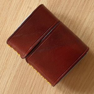 Mahogany Leather Pouch/zippo Case/Compatible With Zippo Lighter/Handmade/Hand-stitched