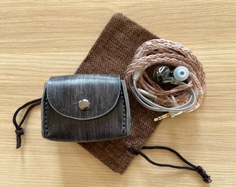 Leather Headphone Holder Leather Coin Purse Headphone Organizer Headphone Holder Headphone Case Leather