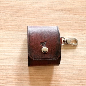 Elegant mahogany case Leather Pouch/zippo Case/Compatible With Zippo Lighter/Handmade/Hand-stitched