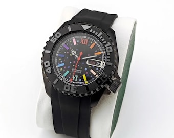 Relojes personalizados NH36 Relojes mecánicos Reloj luminoso verde modificado Caja de acero 316 Movimiento automático japonés 42 mm Relojes para hombres