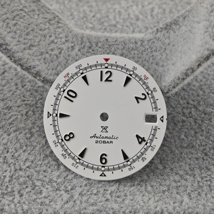 Customized Modification NH35 Dial Vintage Watch Face Green