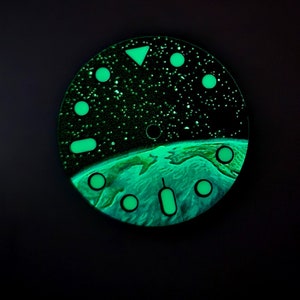 Handmade NH70 Watch Dial Green Luminous Dial Modified Watch Face Accessories 28.5MM For NH70 Movement