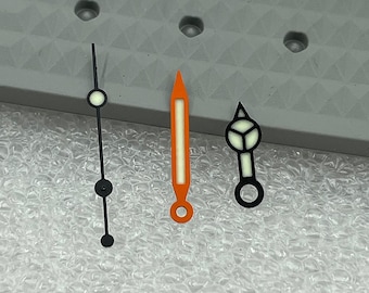 Modified watch hand set with super c3 luminous orange black gold watch pin for NH35/36 movement watch accessories