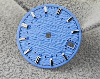 nh35 カスタム mod ブルーフェイス ダイヤル Customized Modification NH34 Dial Blue White NH35 Wave Face
