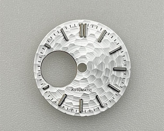 Custom Logo 28.5mm Open Heart Watch Dial Green Lume Applied Markers for NH38 Automatic Movement DIY Mechanical Watch Parts