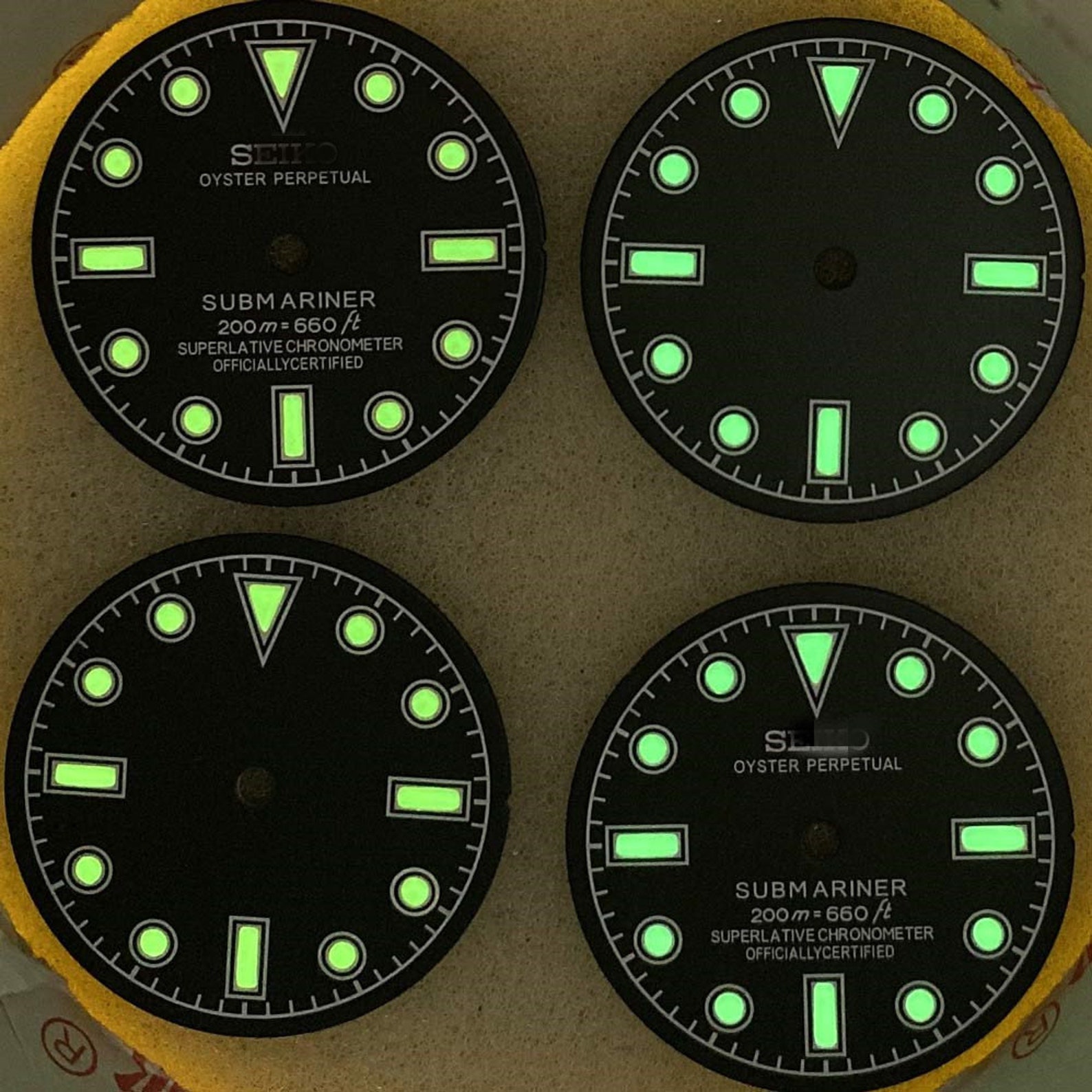 Watch parts dial 28.5mm vintage matte black dial SKX007 Etsy