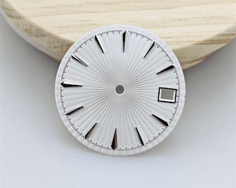 Custom Logo 29mm Cocktail Style Dial for NH35 NH36 4R35 Movement, Sunburst Date Watch Face, Womens Mechanical Watch Mod Parts