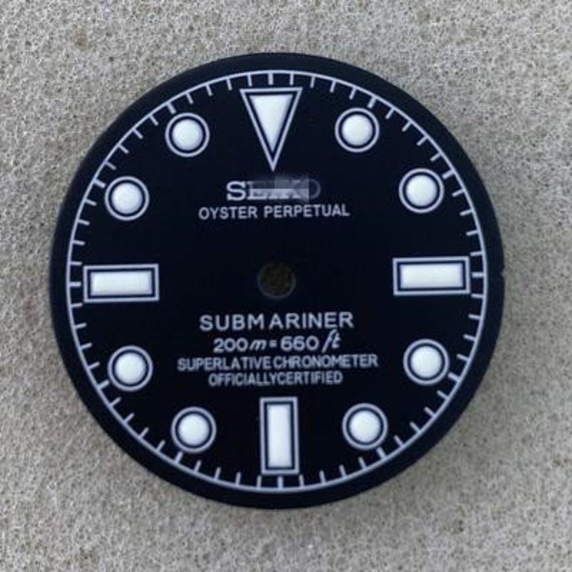 Watch parts dial 28.5mm vintage matte black dial SKX007 Etsy