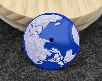 NH35 Dial Blue Planet Earth Pattern for NH35 NH36 Movement Mechanical Watch Parts 28.5mm