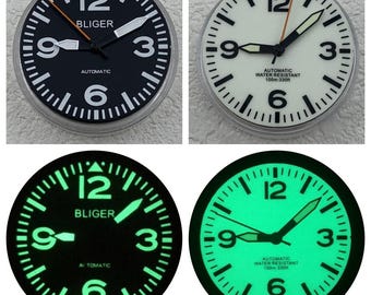Custom Watch Dial 29mm Pilot's Luminous Dial + Hands Compatible for NH34， NH35/36 Movement Watch Accessories