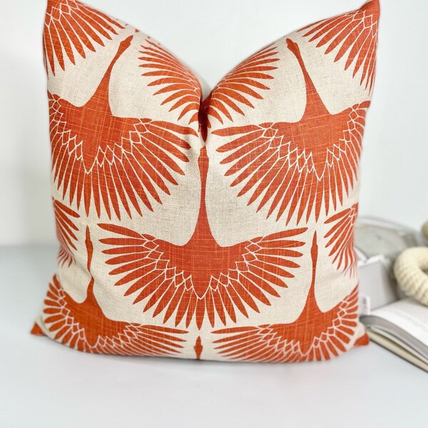 Orange Toss Pillow Etsy