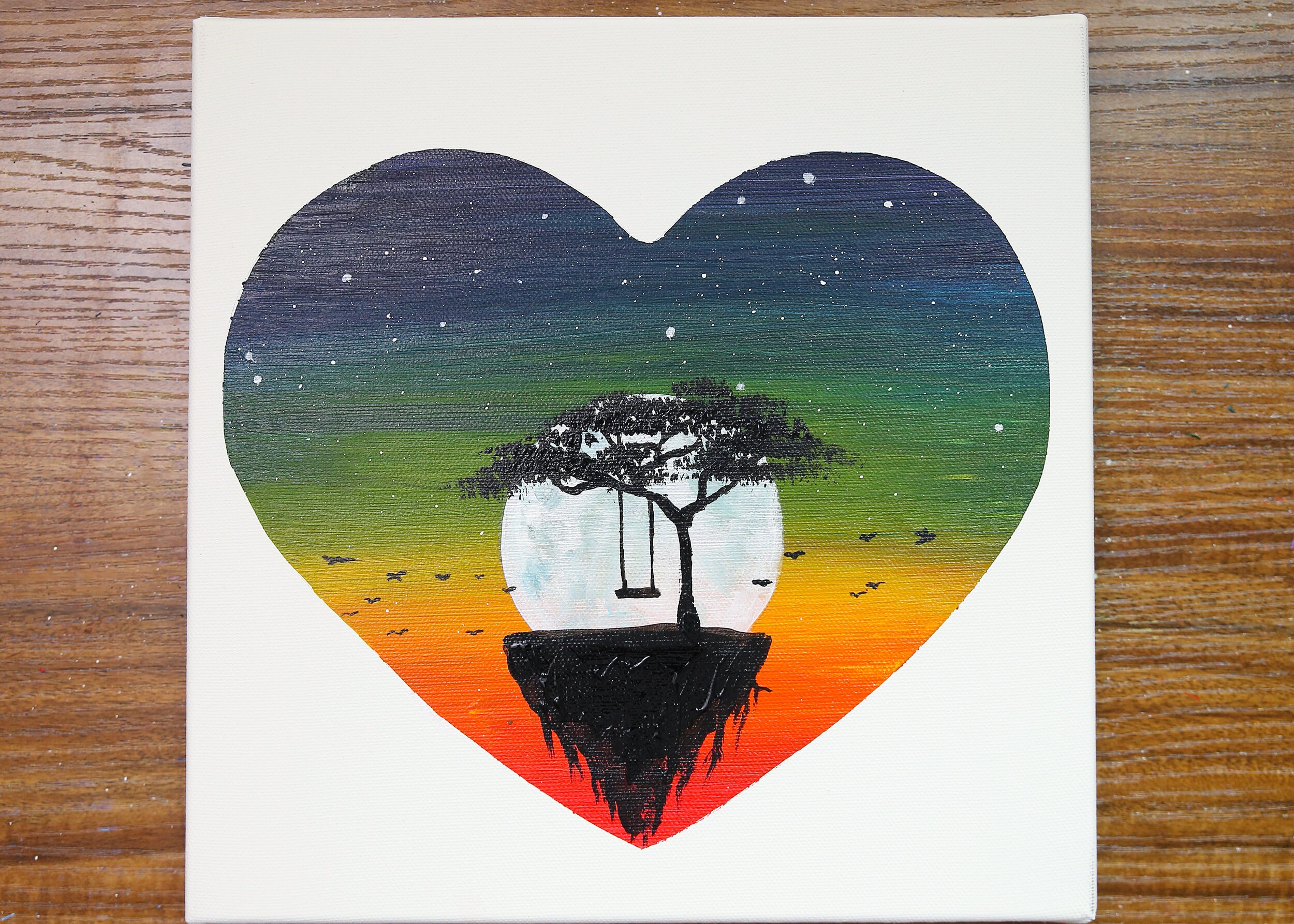 Heart cheap canvas painting