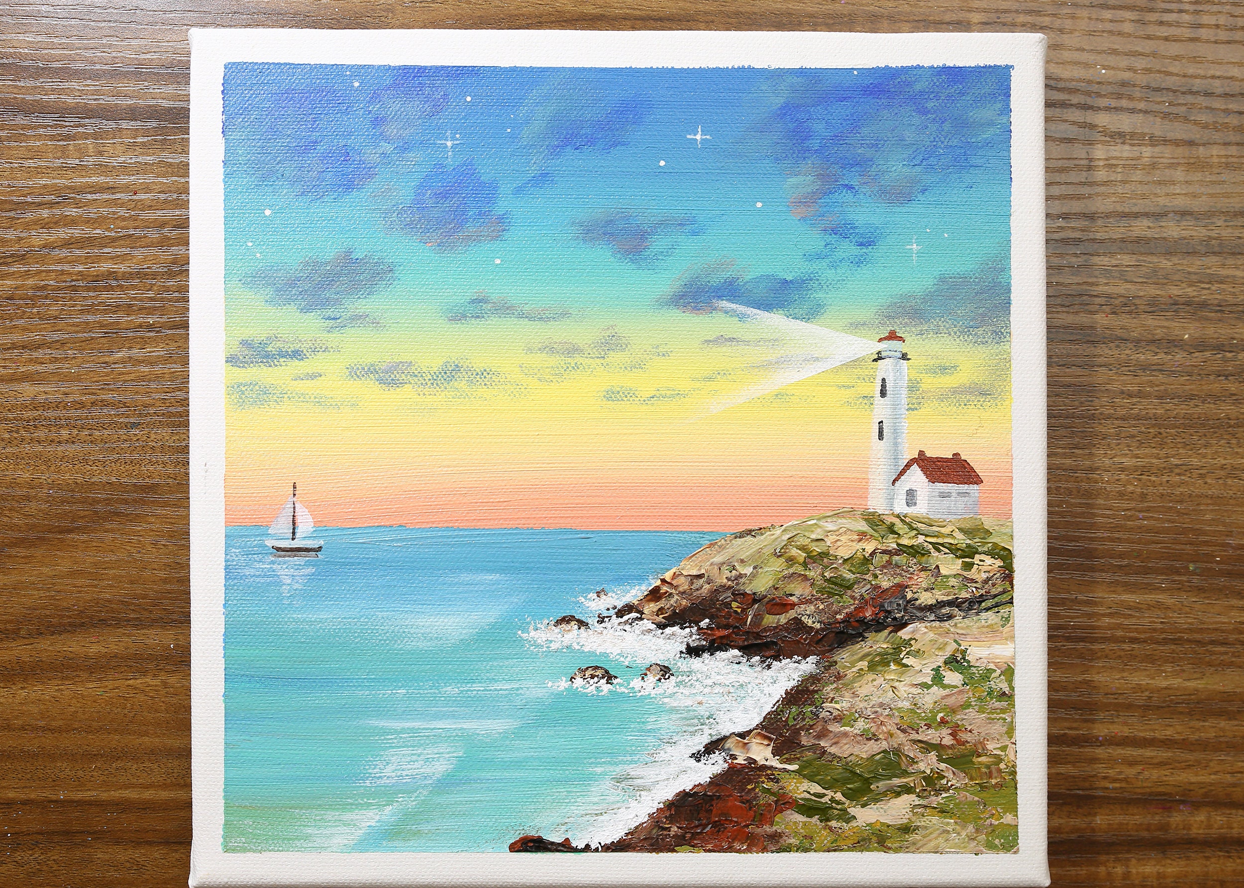 Acrylic Painting on Canvas #964｜what the Lighthouse is