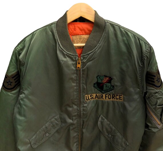 Vintage 1970s Us Air Force Military Jacket Type Ma-1 M-1943 Vintage 1970s Us Air Force Military Jacket Type Ma-1 M-1943