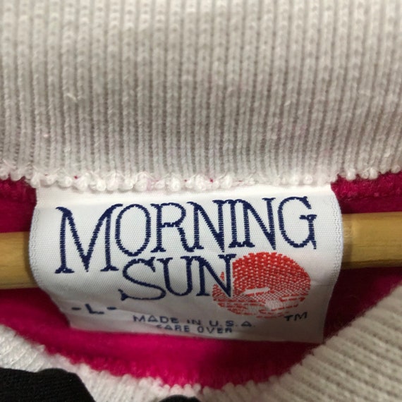Vintage 80s Morning Sun Collar Sweatshirts Size L… - image 6