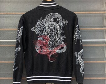 Sukajan Dragon Buddha Varsity Jacket - Etsy