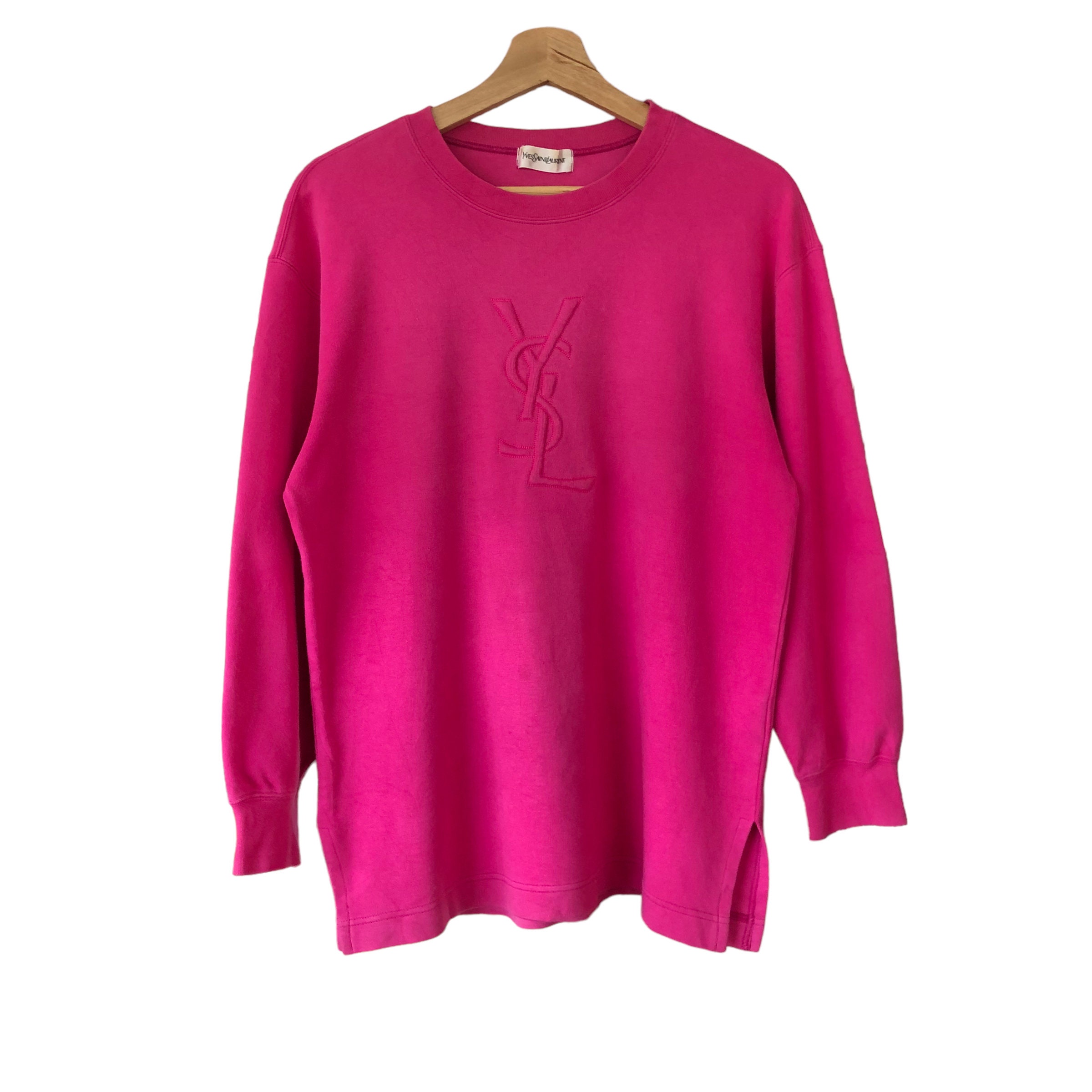 Yves Saint Lauren Ysl Big Logo Embroidery Sweatshirt Crewneck - Etsy