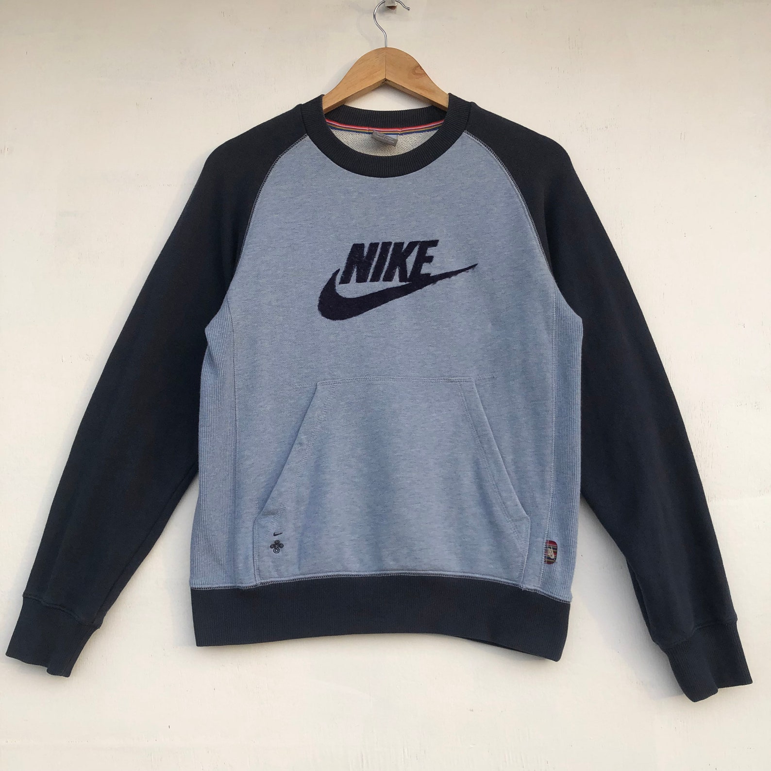 Nike y2k big logo sweatshirt jumper pullover fit S | Etsy