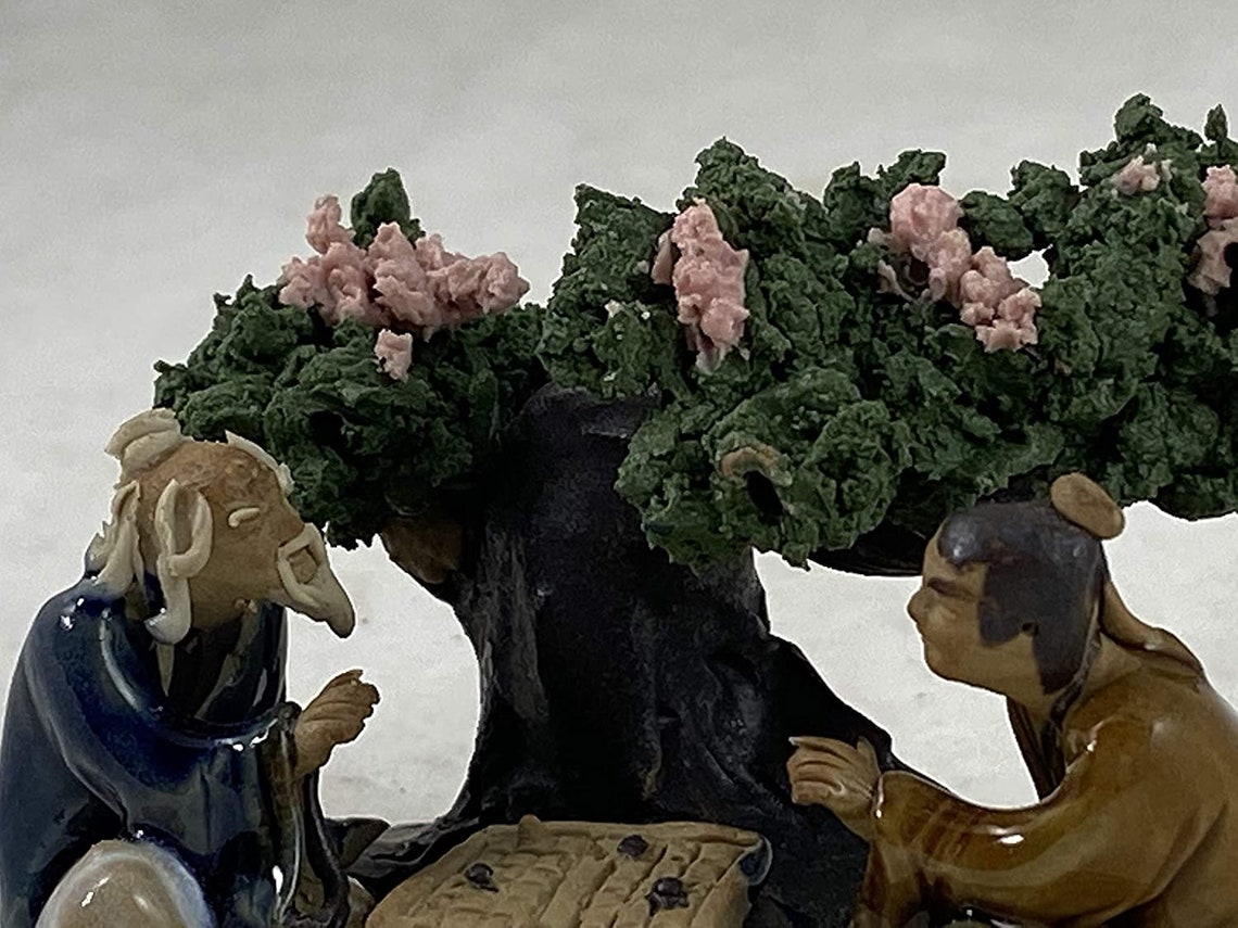 Chinese Mudman Handcraft Sculpted Figurine for Bonsai Tree & | Etsy