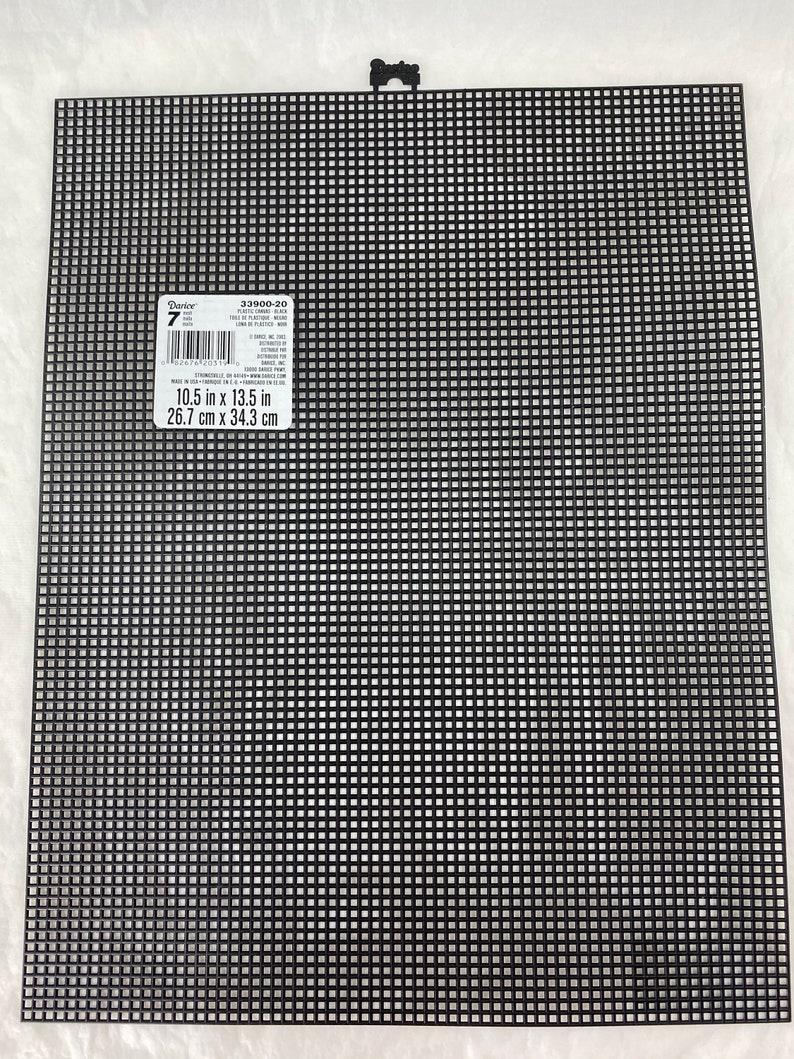 Darice Mesh 7 Black Plastic Canvas 10.5x 13.5 Sheet free Shipping Etsy