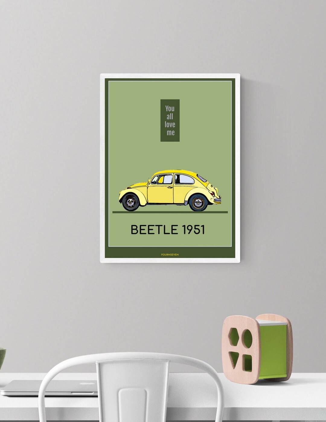 BEETLE 1951. Vintage Beetle Poster. - Etsy