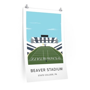 Beaver Stadium Art Poster Print | Penn State Football | State College Pennsylvania