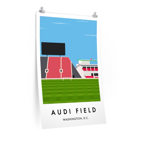 Audi Field Art Poster / DC United Stadium / Washington DC / MLS Soccer