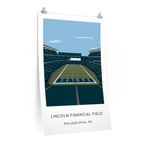 Philadelphia Eagles Lincoln Financial Field Art Poster / NFL Stadium