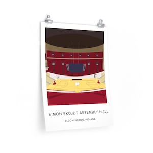 Indiana University Assembly Hall Art Poster / Bloomington Indiana / Big Ten Basketball