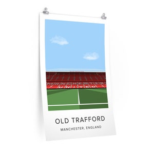 Manchester United Old Trafford Art Poster / English Premier League
