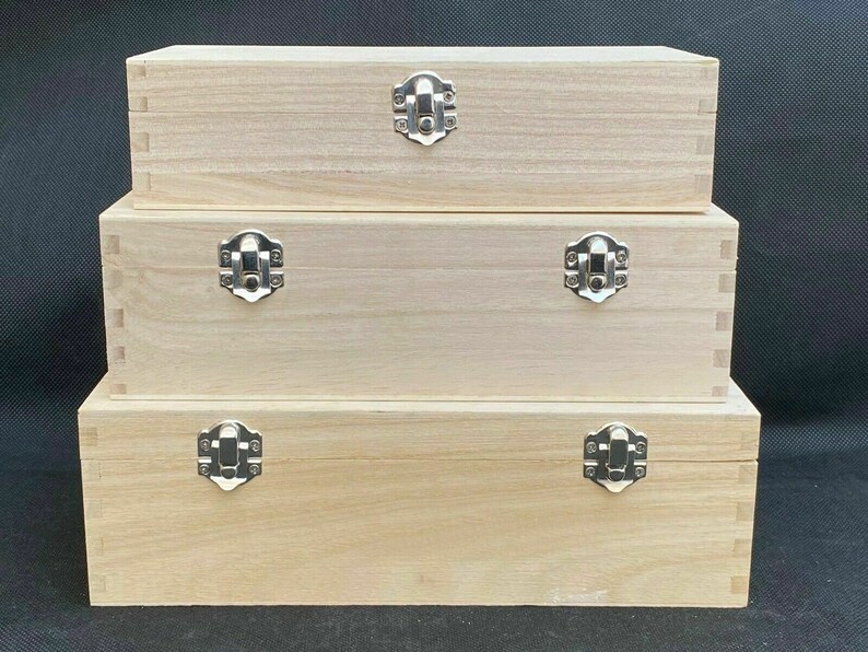 Plain Wooden Storage Box With Silver Latch: Arts & Crafts Decoupage - Etsy