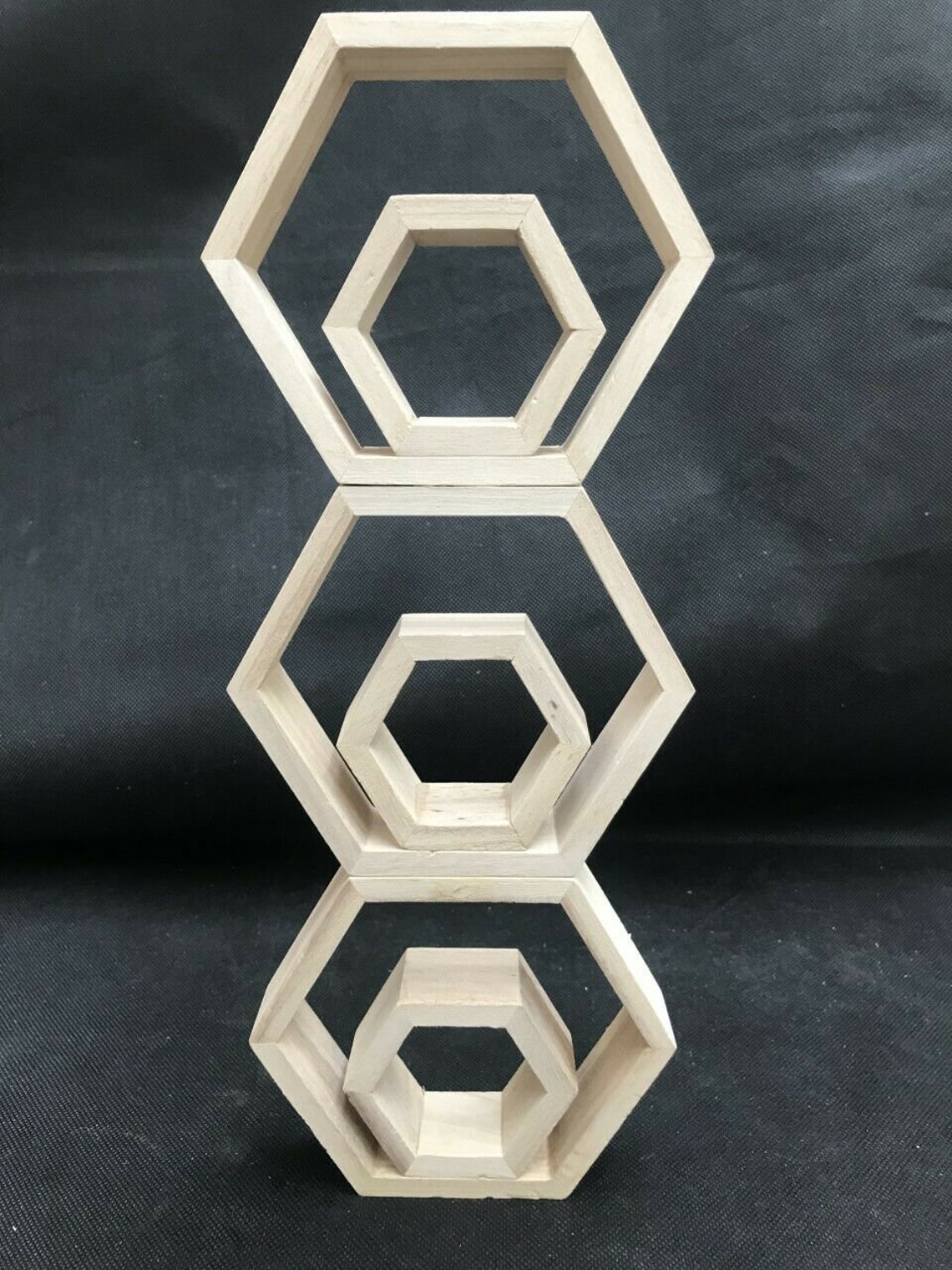 Hexagon Wooden Style Shapes Create Your Own Creation/design Etsy