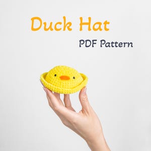 Easy PDF Crochet Pattern Duck Hat