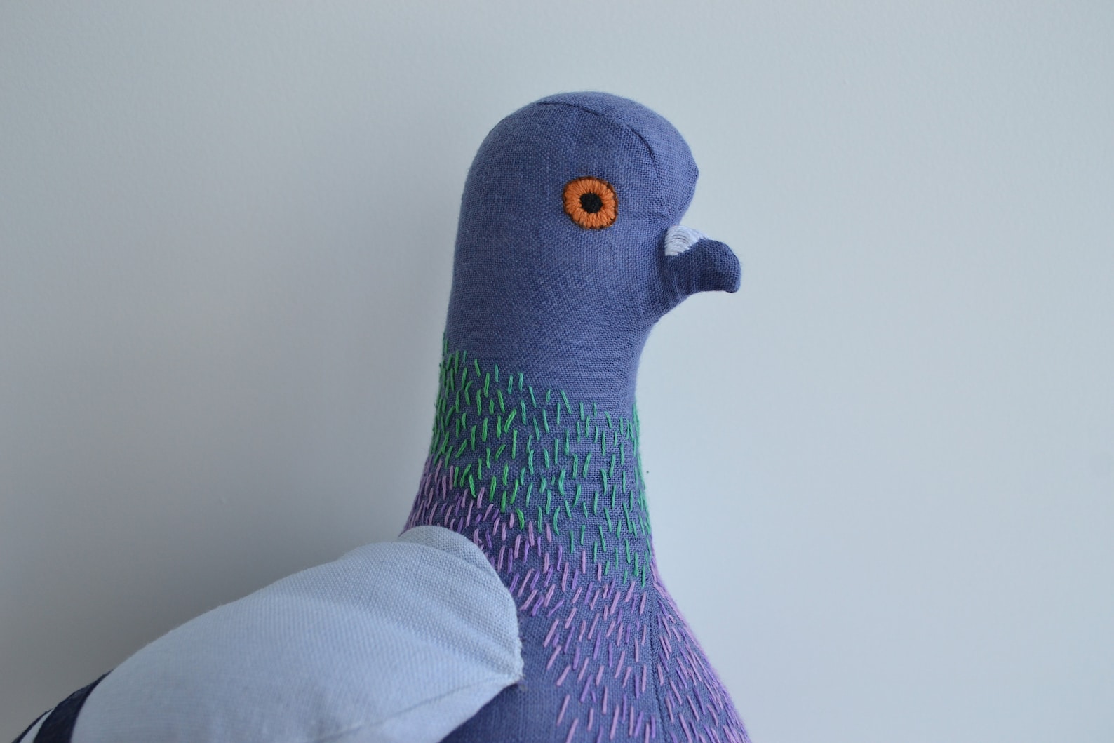 Dove stuffed pigeon linen handmade bird toy for kids and Etsy