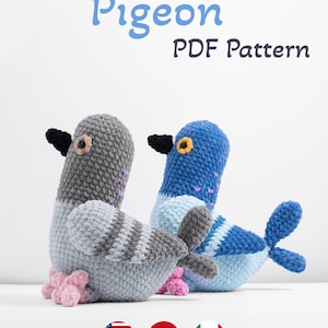 ハシビロコウの編みぐるみパターン：エキゾチックな鳥のぬいぐるみ