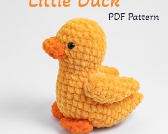 PDF EASY Crochet Pattern duckling / Little yellow duck / Quick and easy hand-made instruction / Mallard